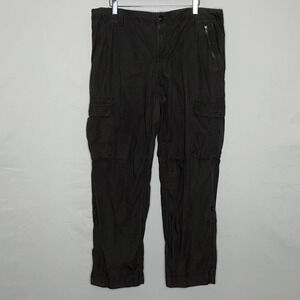 Norma Kamali Convertible Cargo Pants in Grey 100% Cotton Lagenlook - Size 12